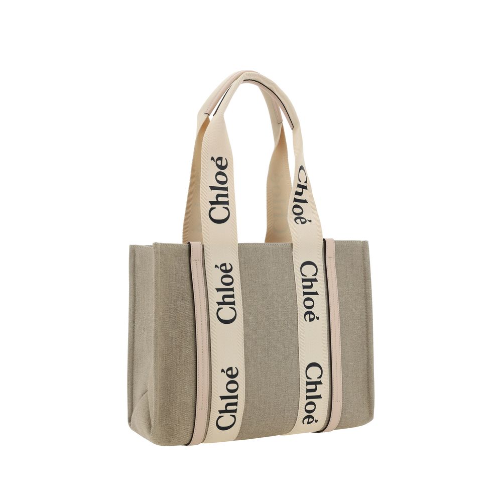 Chloé Beige Linen Handbag - Timeless Luxury for the Discerning
