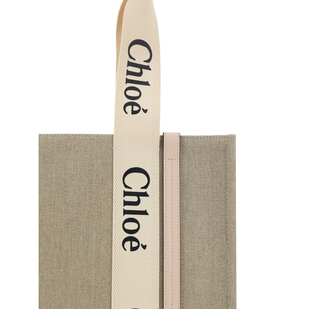 Chloé Beige Linen Handbag - Timeless Luxury for Every Occasion