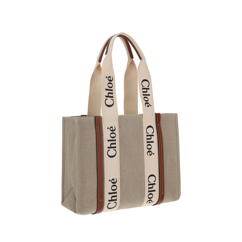 Chloé Beige Linen Handbag - Exquisite Luxury for Timeless Elegance