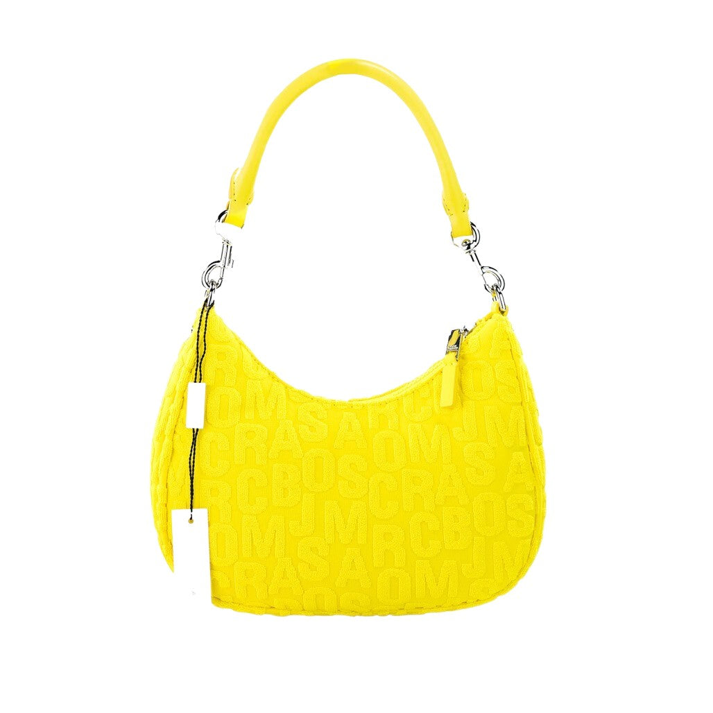 Indulge in the exquisite Marc Jacobs Monogram Terry Fabric Hobo Shoulder Bag, where luxurious craftsmanship meets vibrant elegance, perfect for the discerning individual.