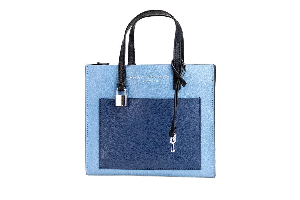 Marc Jacobs Grind Mini Blue Heaven Leather Tote - Timeless Elegance