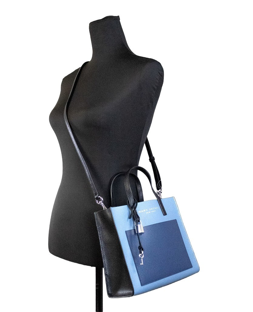 Marc Jacobs Grind Mini Blue Heaven Leather Tote - Timeless Elegance