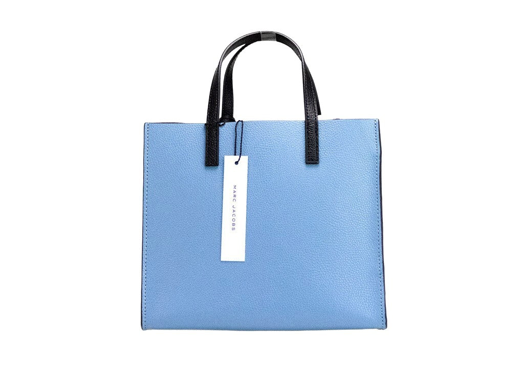 Marc Jacobs Grind Mini Blue Heaven Leather Tote Crossbody Bag