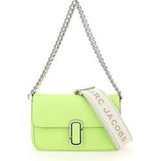 Elevate your style with the Marc Jacobs Womens The J Marc Shoulder Bag in Green Glow, a masterpiece of premium leather and sophisticated design, perfect for any occasion.