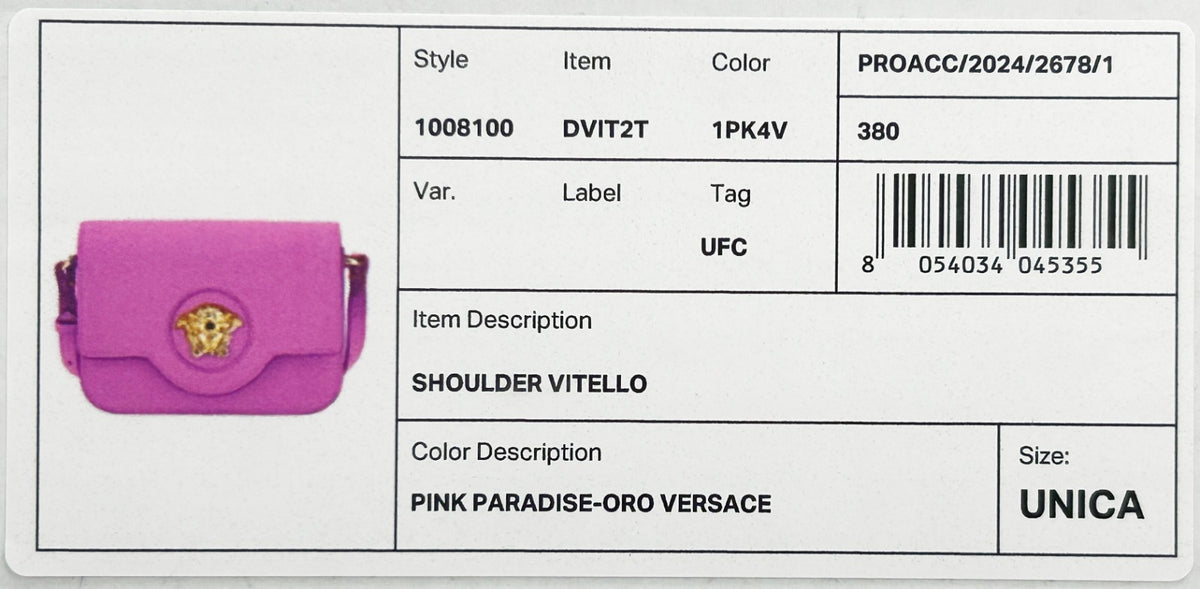 Elevate your style with the Versace La Medusa Pink Leather Shoulder Crossbody Bag, a luxurious blend of exquisite craftsmanship and timeless elegance, perfect for any occasion.