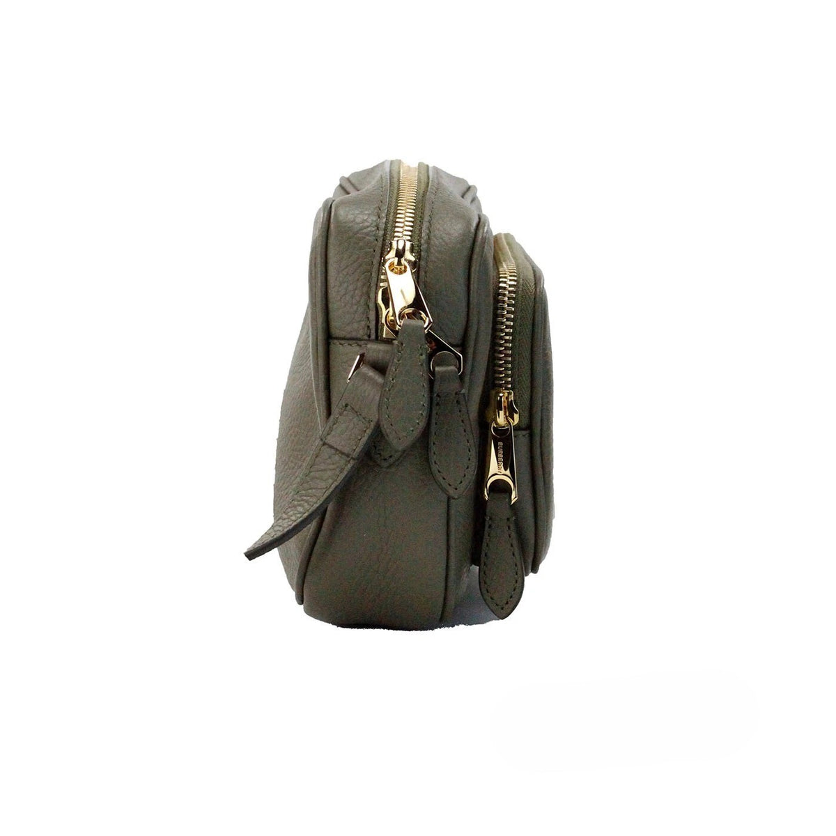 Elevate your style with the Burberry Small Branded Dark Fern Green Grainy Leather Camera Crossbody Bag, a masterpiece of craftsmanship that embodies luxury and sophistication.