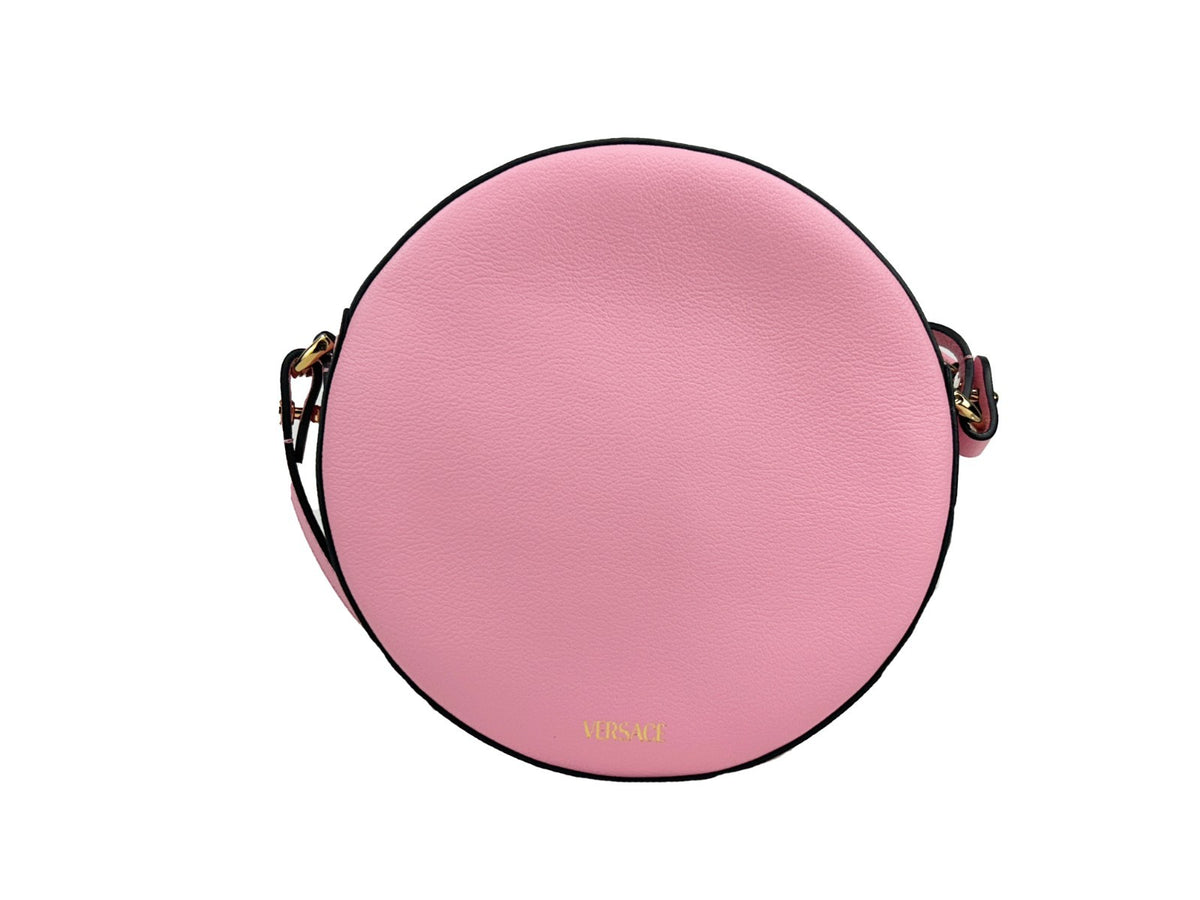 Versace Round Disco Leather Camera Case - Timeless Luxury Accessory