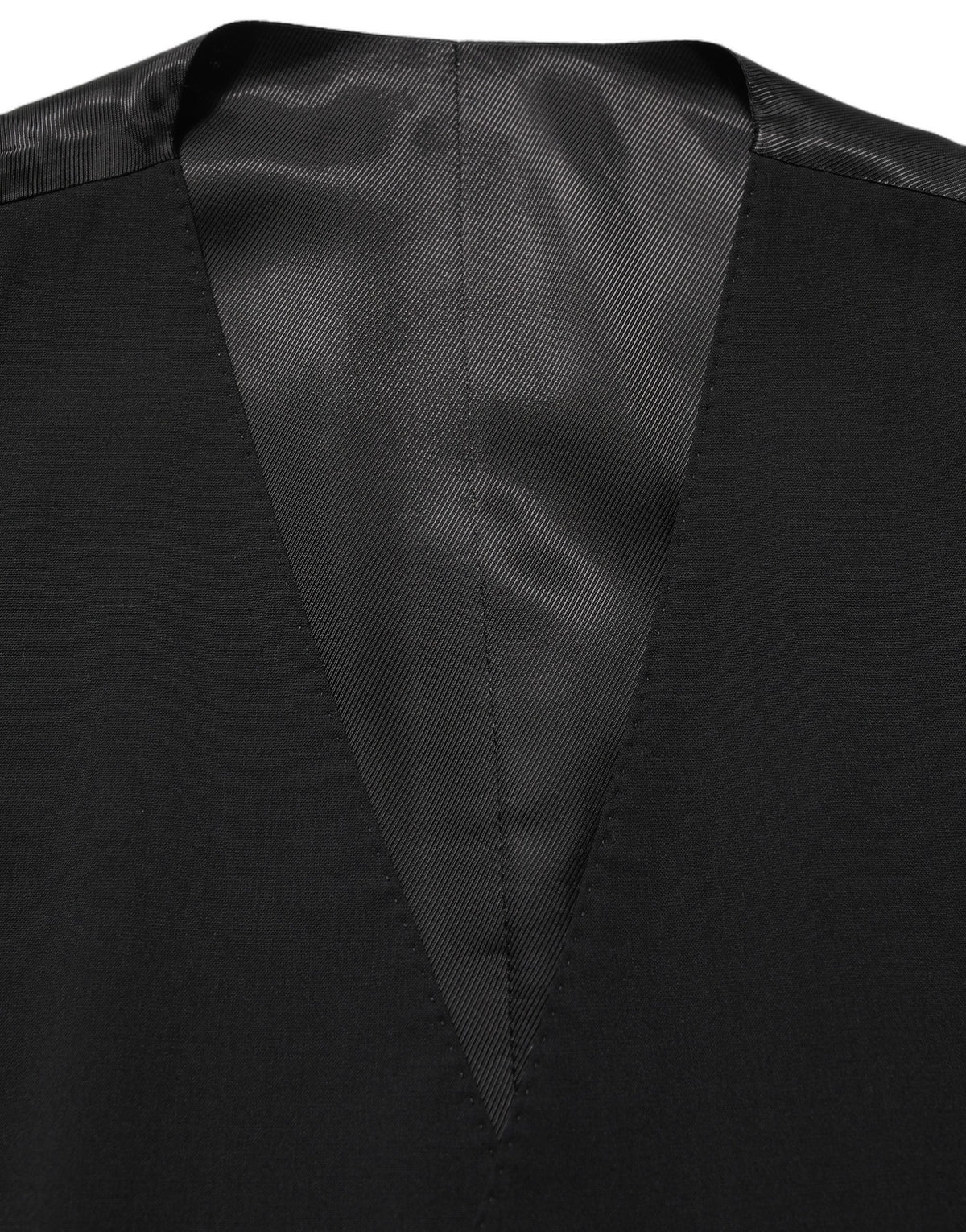 Dolce & Gabbana Black Wool Waistcoat Vest for Timeless Elegance