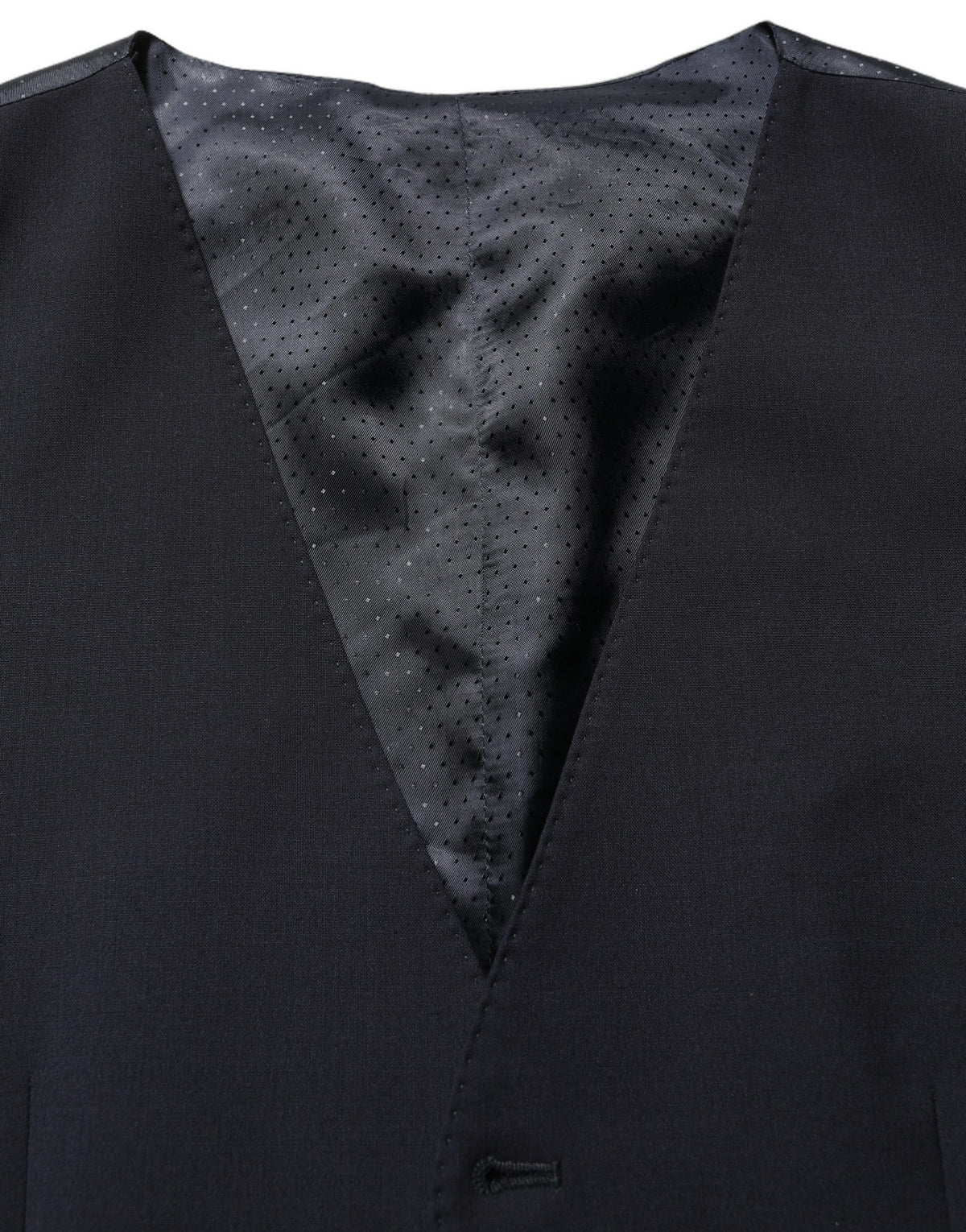 Dolce & Gabbana Black Wool Waistcoat Vest for Timeless Elegance