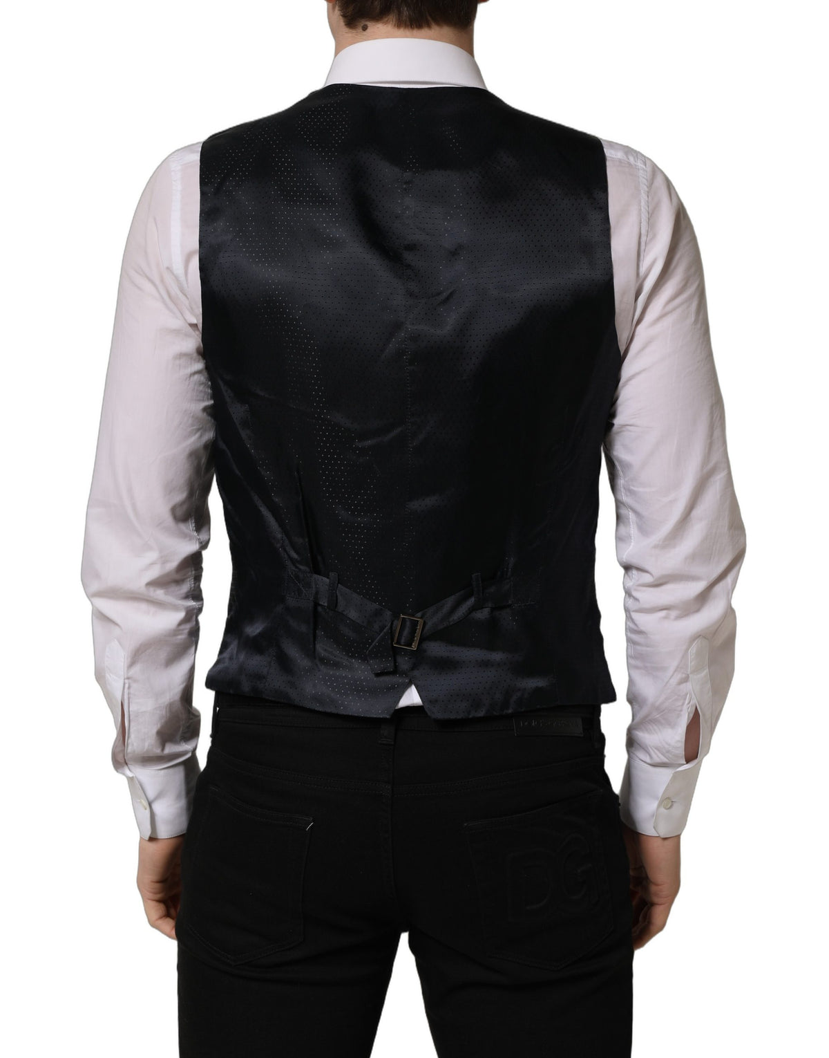 Dolce & Gabbana Black Wool Waistcoat Vest - Timeless Luxury