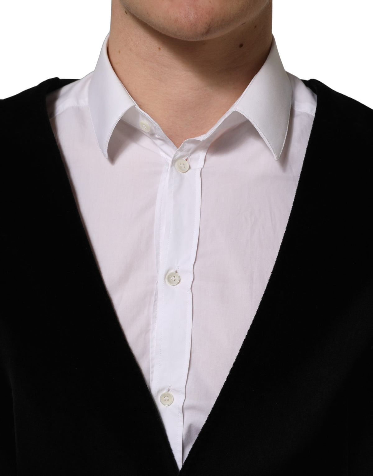 Dolce & Gabbana Black Cotton Waistcoat Vest - Timeless Luxury