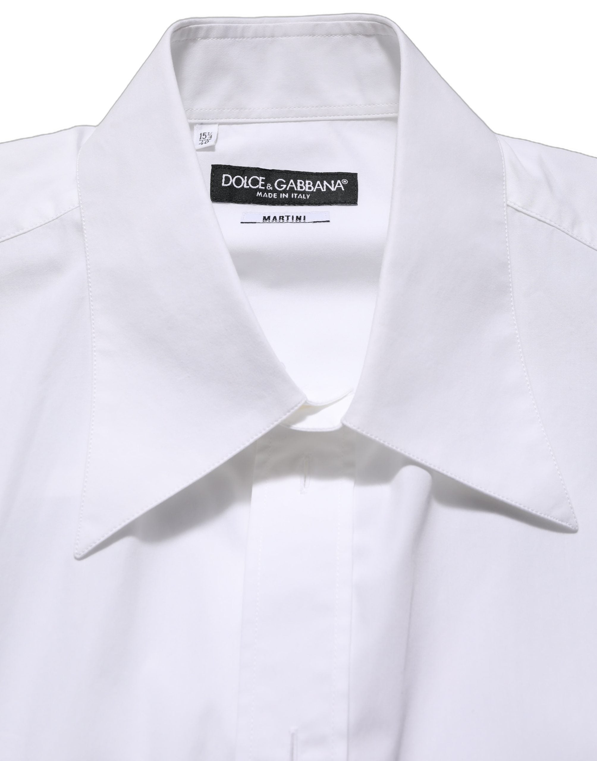 Dolce & Gabbana White Cotton Sleeveless Dress Shirt - Timeless Elegance