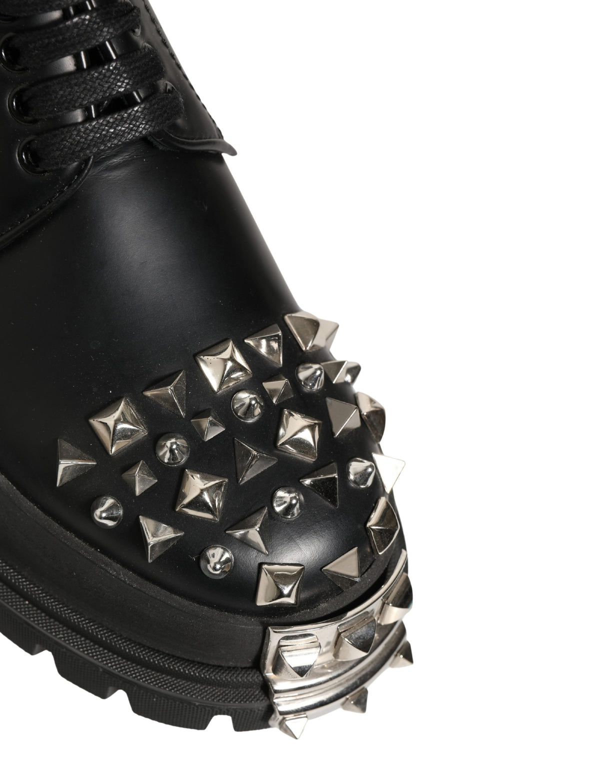 Dolce & Gabbana Black Leather Derby Shoes - Artisan Luxury