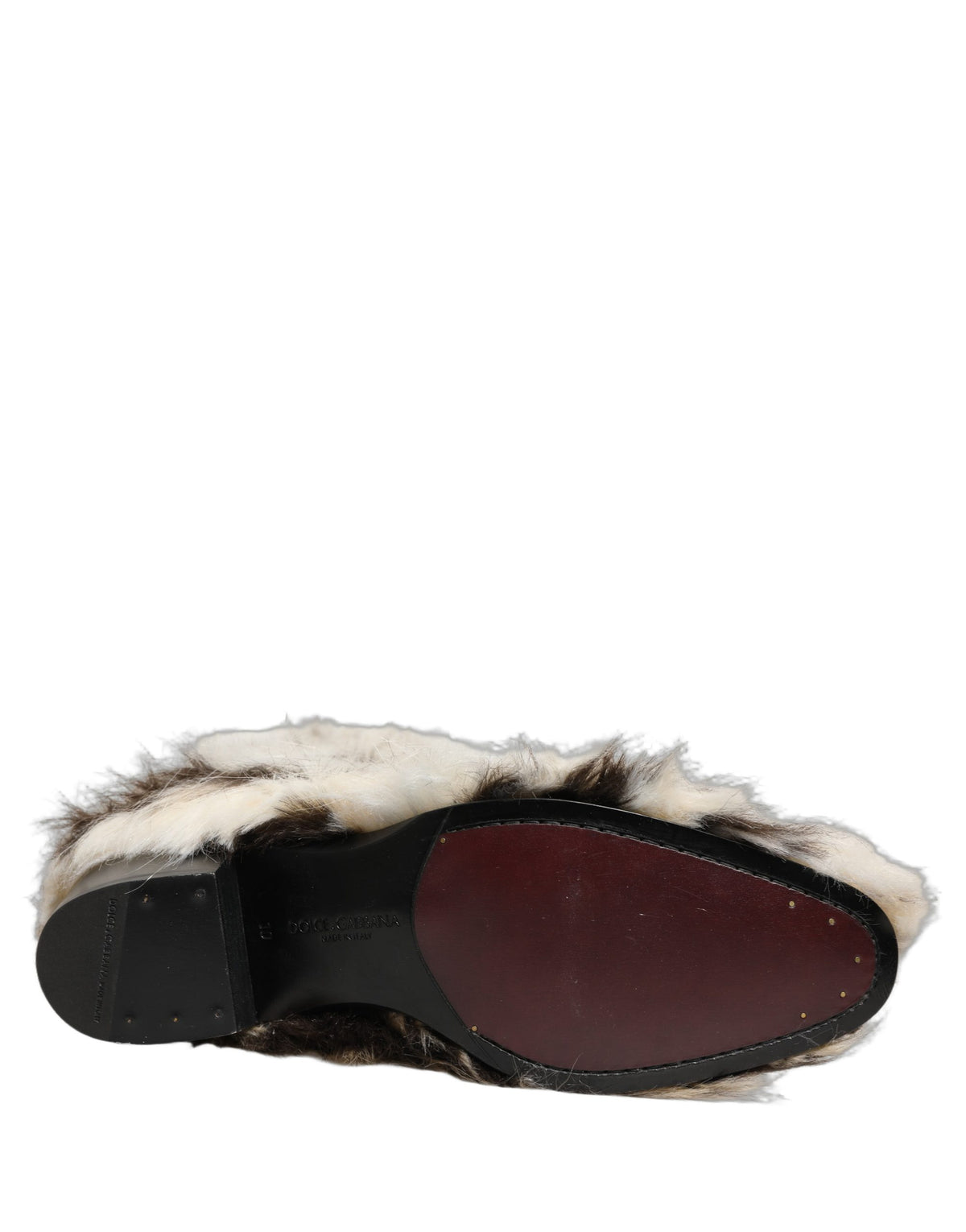 Dolce & Gabbana Multicolor Knee High Faux Fur Boots - Luxury Elegance