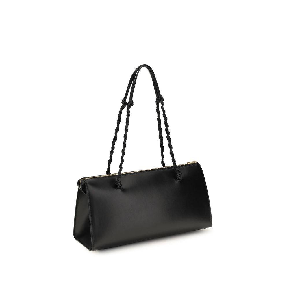 Elevate your style with the Jil Sander Black Calf Leather Bos Taurus Handbag, a timeless blend of contemporary elegance and artisanal craftsmanship, perfect for discerning tastes.