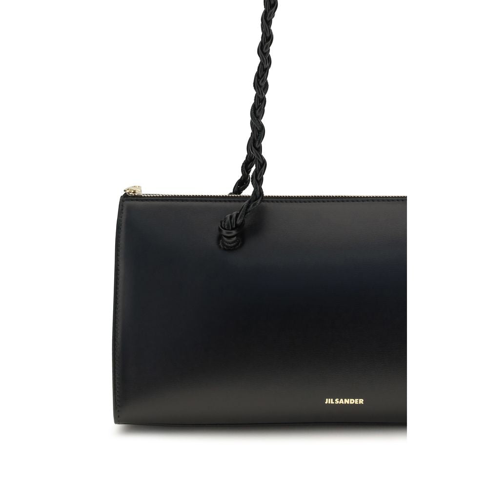 Discover the Jil Sander Black Calf Leather Bos Taurus Handbag, a symbol of contemporary elegance, crafted from exquisite materials for the discerning individual.