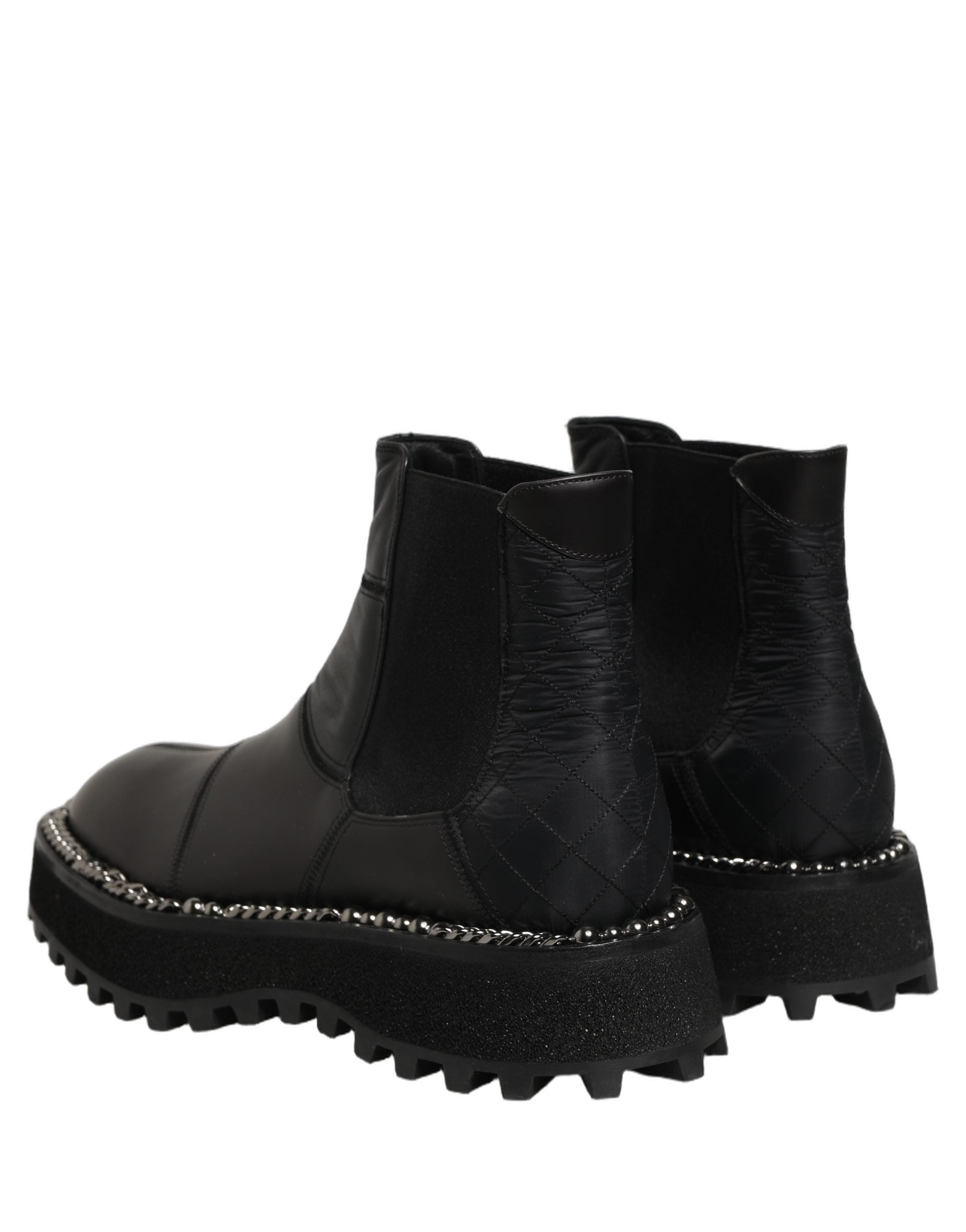 Elevate your style with Dolce & Gabbana Black Chelsea Boots, crafted from luxurious materials, embodying sophistication and timeless elegance for the discerning individual.
