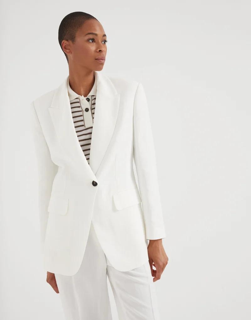 Brunello Cucinelli Natural Viscose Blazer