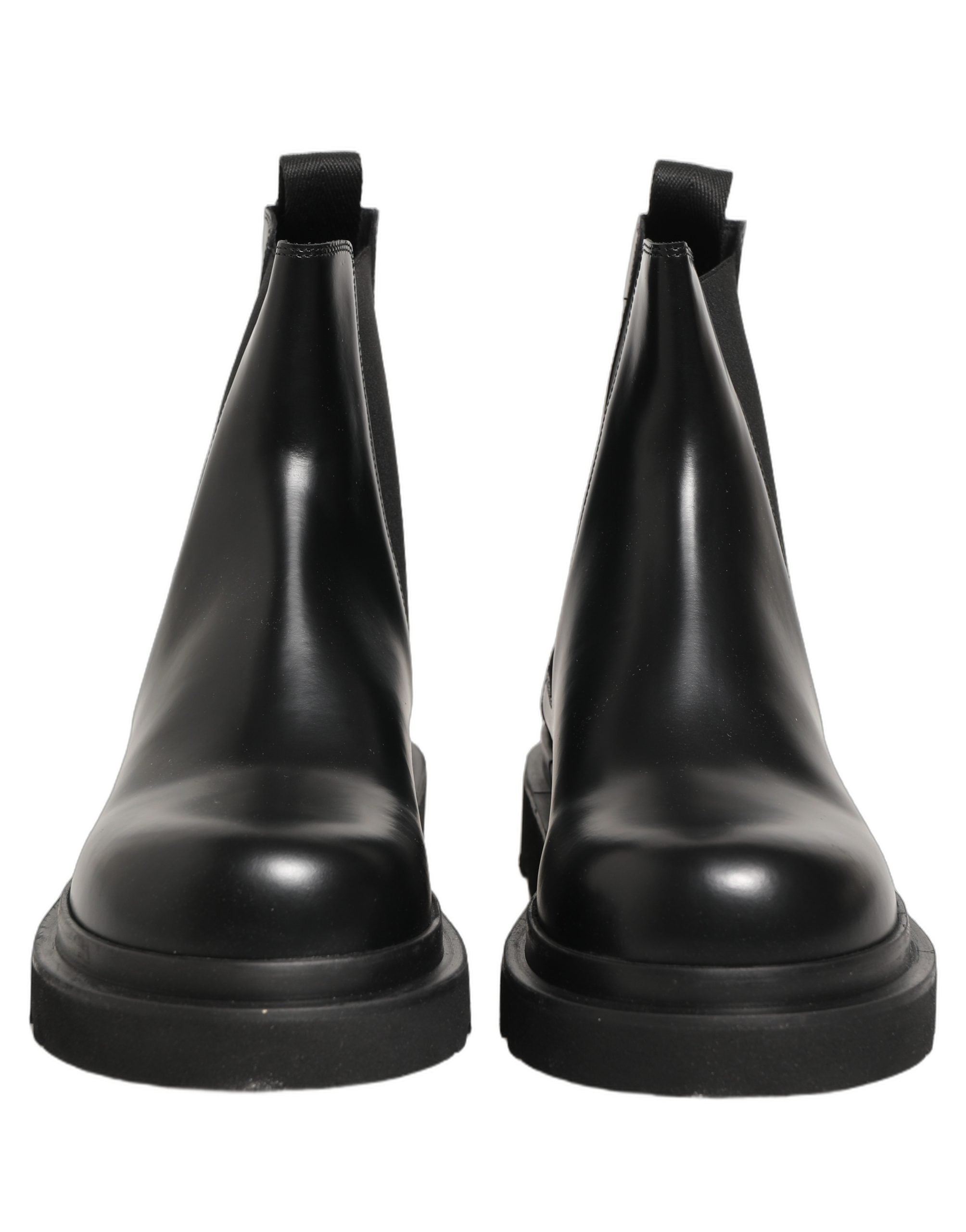 Dolce & Gabbana Black Leather Chelsea Boots for Timeless Elegance