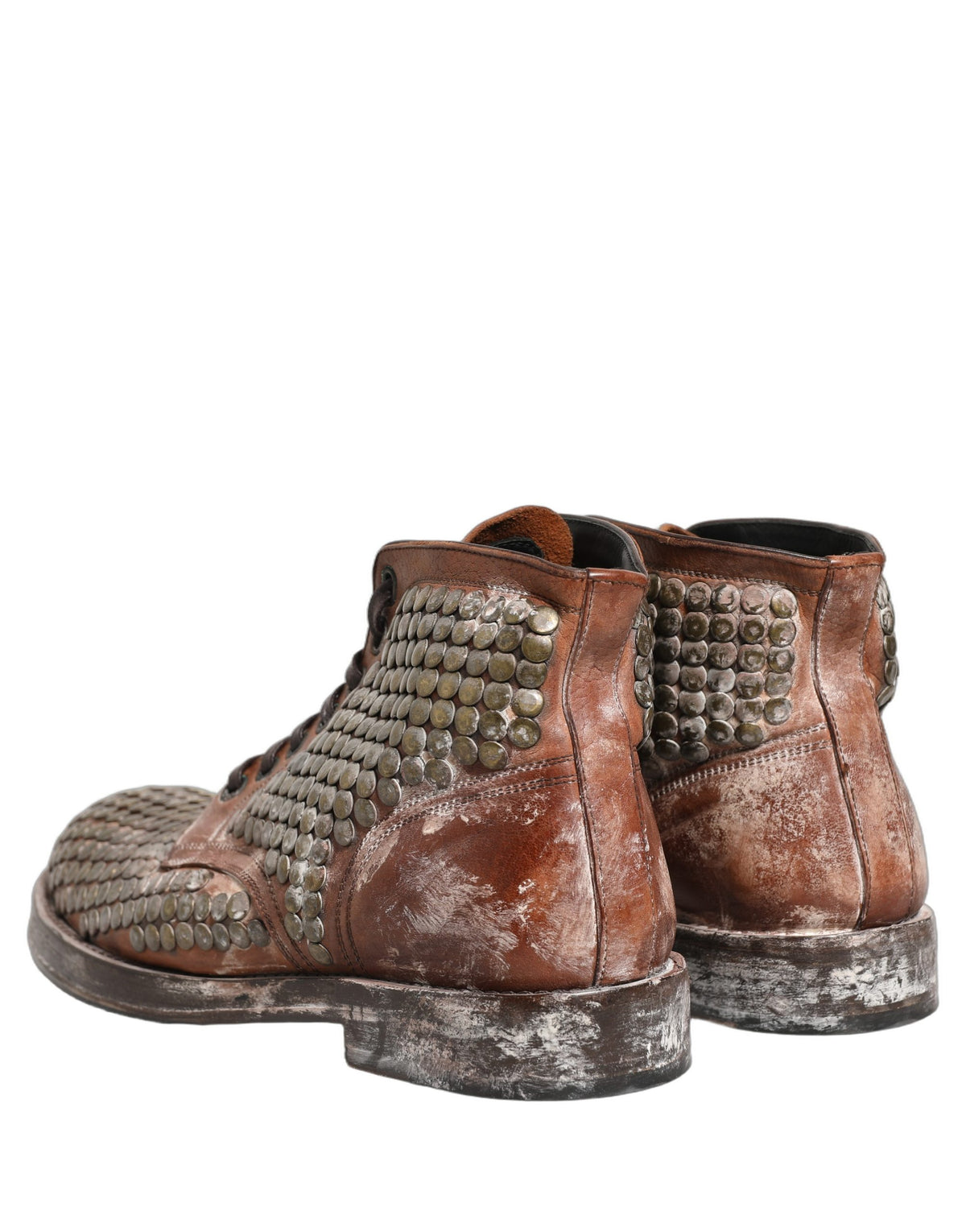 Dolce & Gabbana Brown Leather Ankle Boots - Timeless Luxury