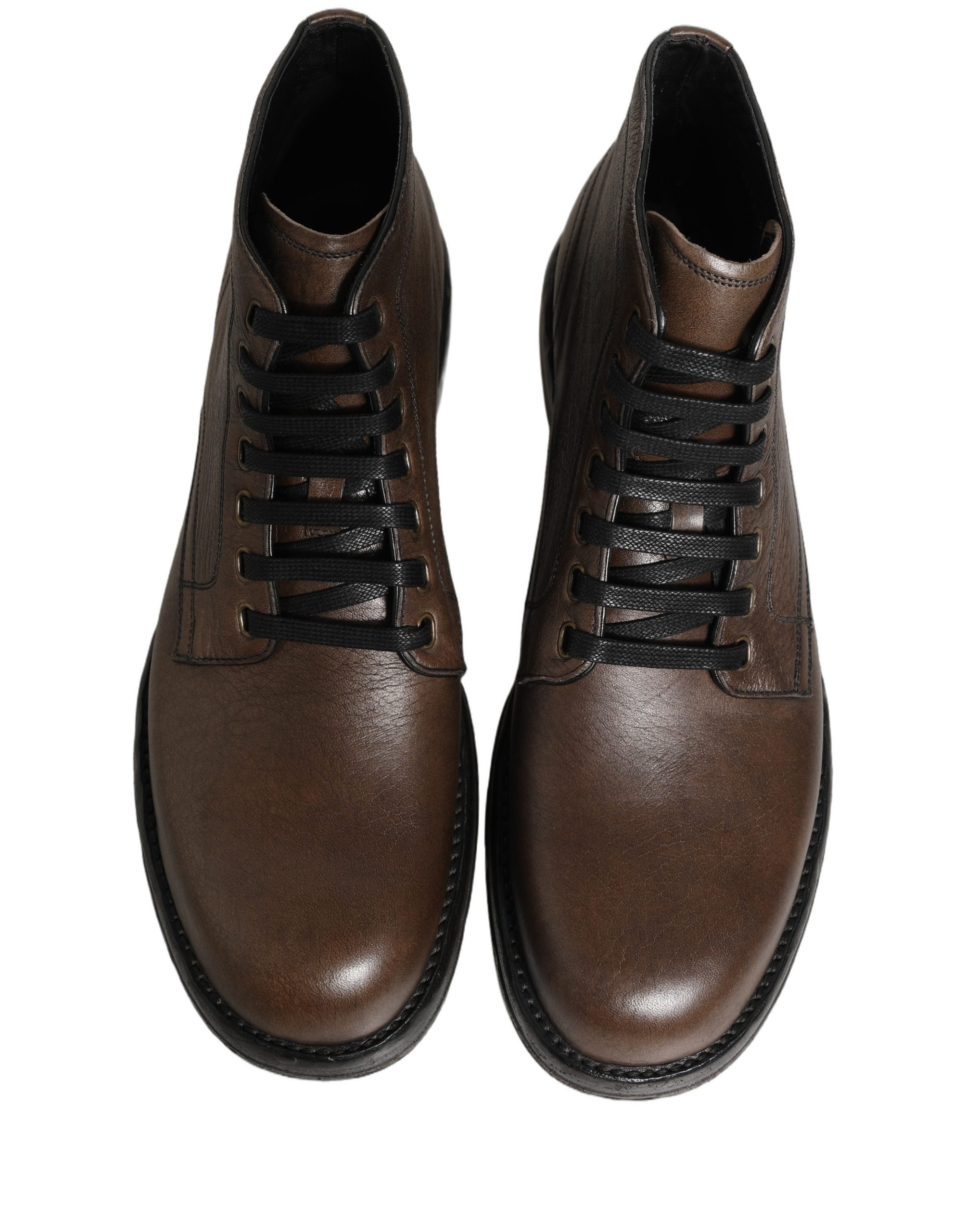 Dolce & Gabbana Perugino Leather Ankle Boots - Timeless Luxury