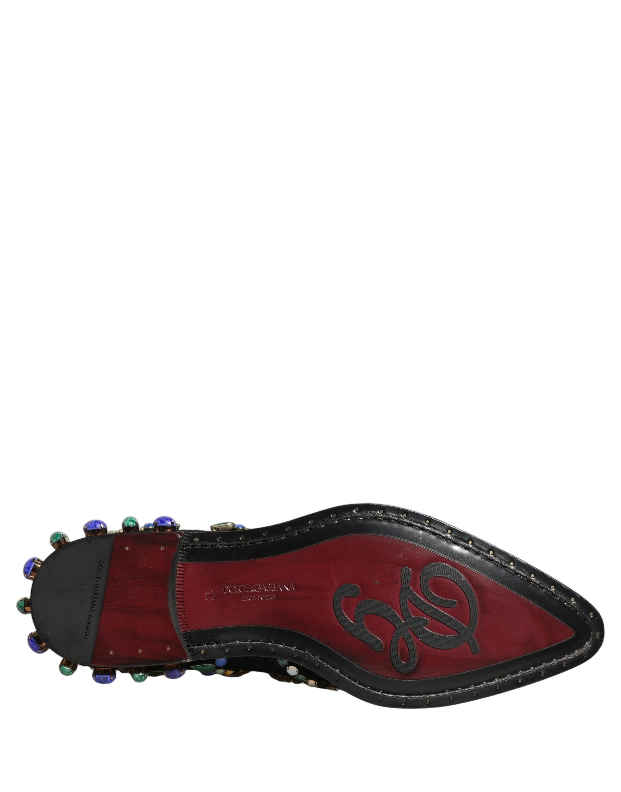 Dolce & Gabbana Black Embellished Chelsea Ankle Boots Luxury