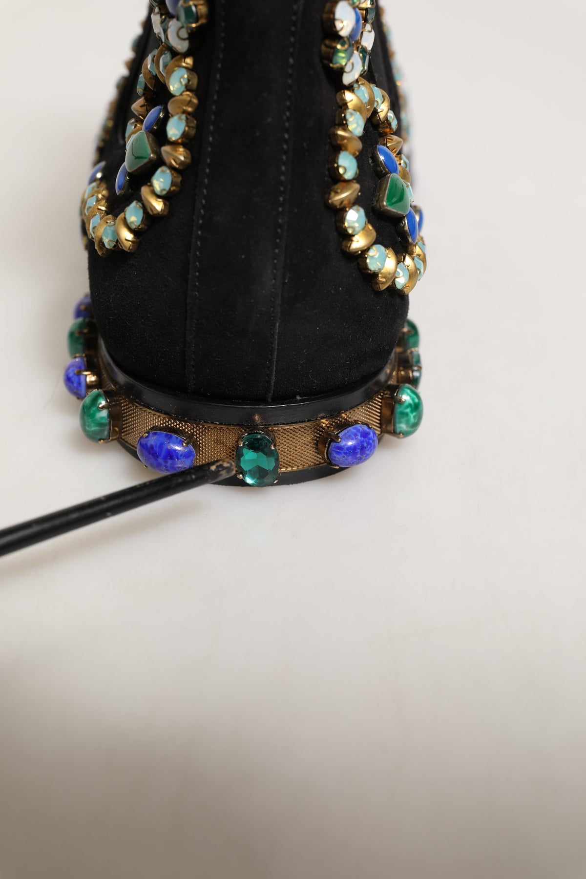 Dolce & Gabbana Black Embellished Chelsea Ankle Boots - Luxury Footwear