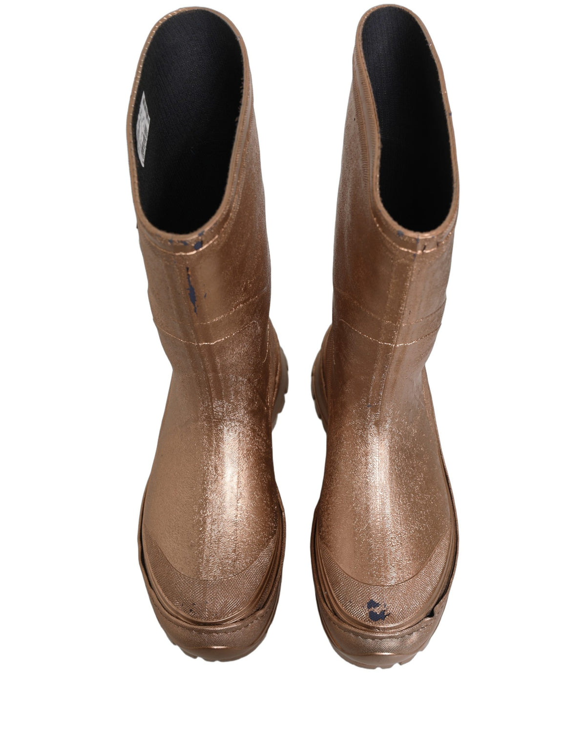 Dolce & Gabbana Rose Gold Rain Boots - Luxury Designer Footwear