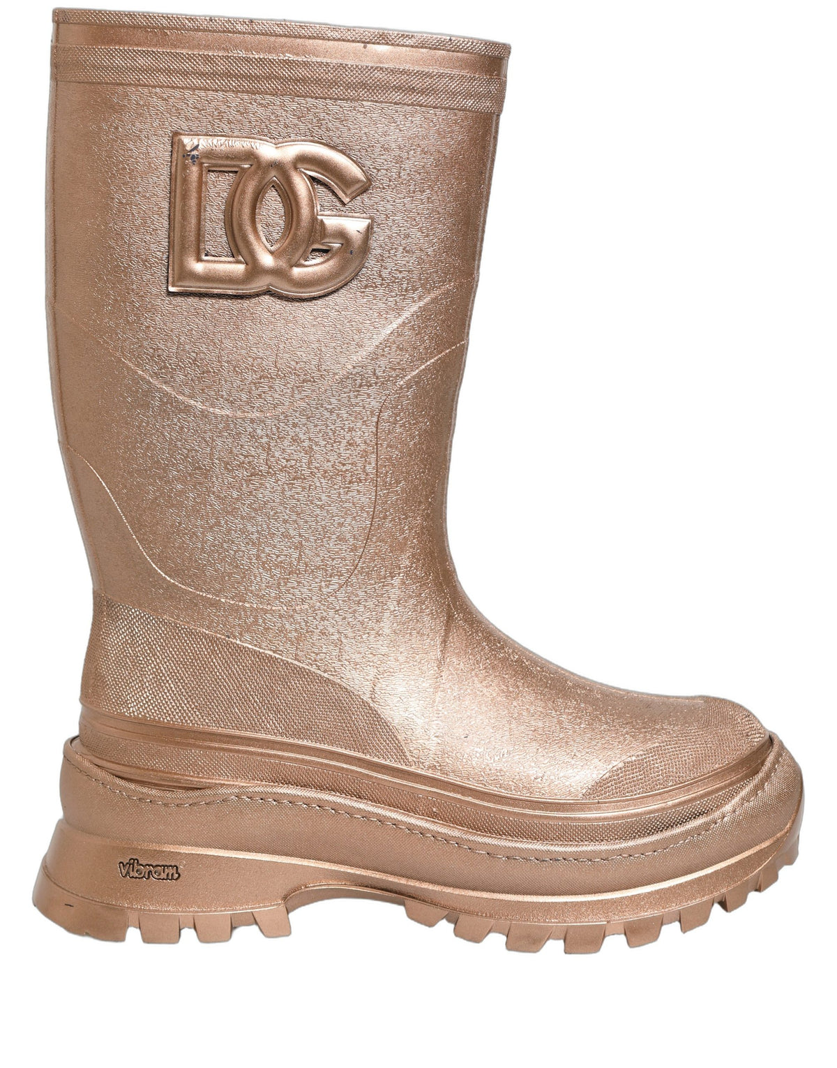 Dolce & Gabbana Rose Gold Rain Boots - Luxury Designer Footwear
