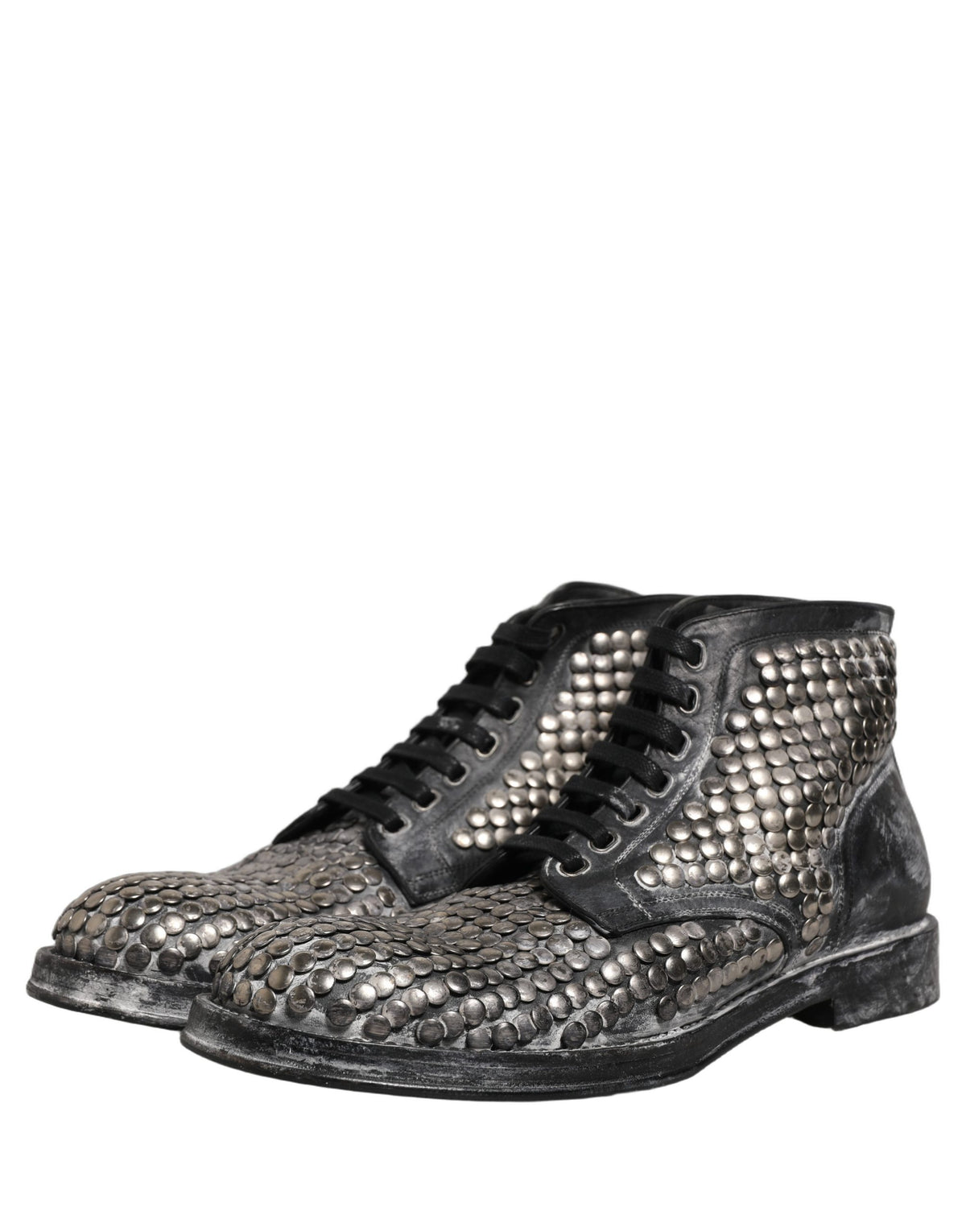 Dolce & Gabbana Black Leather Ankle Boots for Timeless Elegance