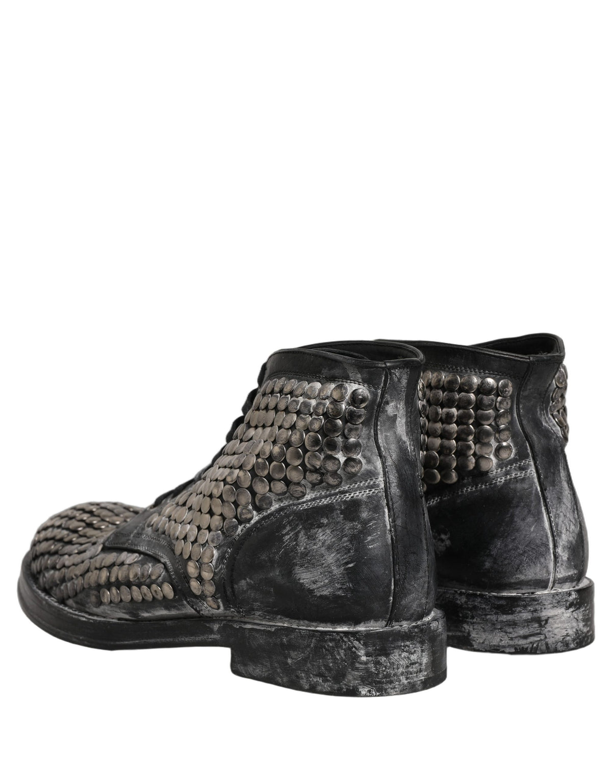 Dolce & Gabbana Black Leather Ankle Boots - Luxurious Couture