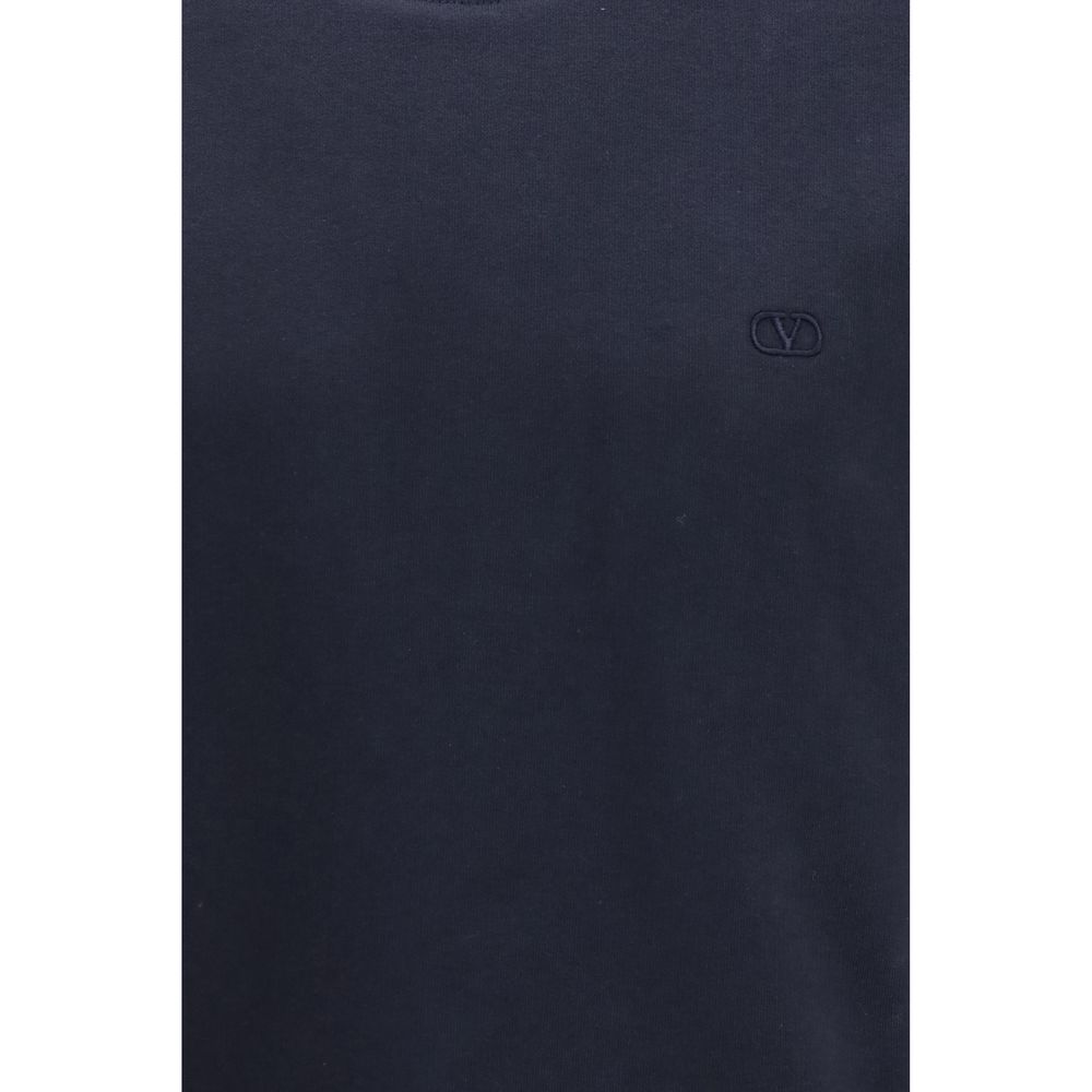 Valentino Blue Cotton Sweatshirt