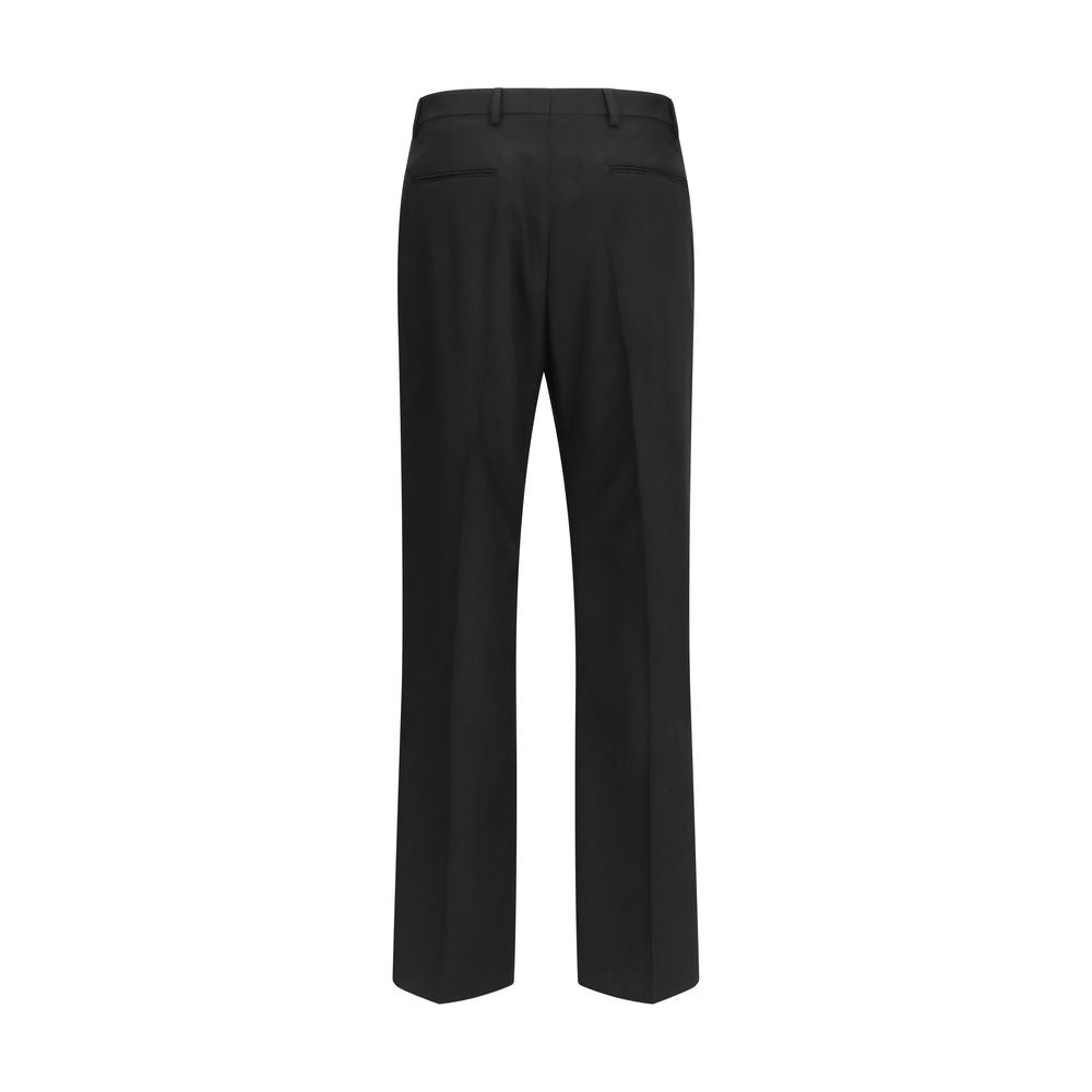 Valentino Black Wool Oves Aries Dress Pants – Timeless Luxury Elegance