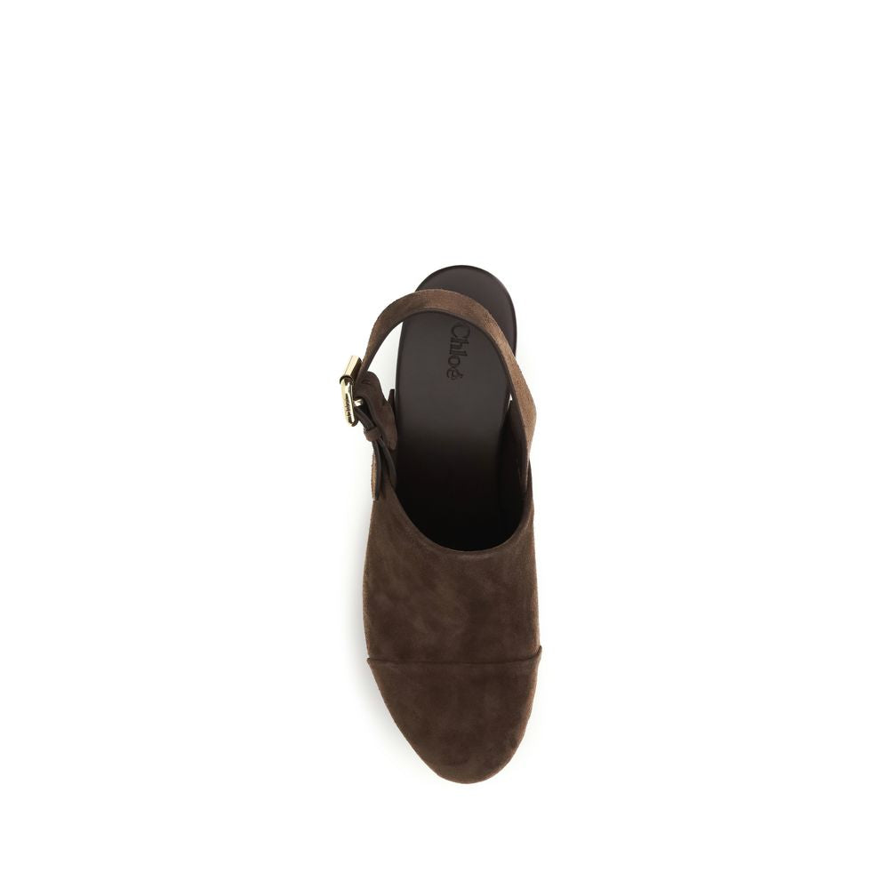 Chloé Brown Calf Leather Bos Taurus Clogs - Designer Couture