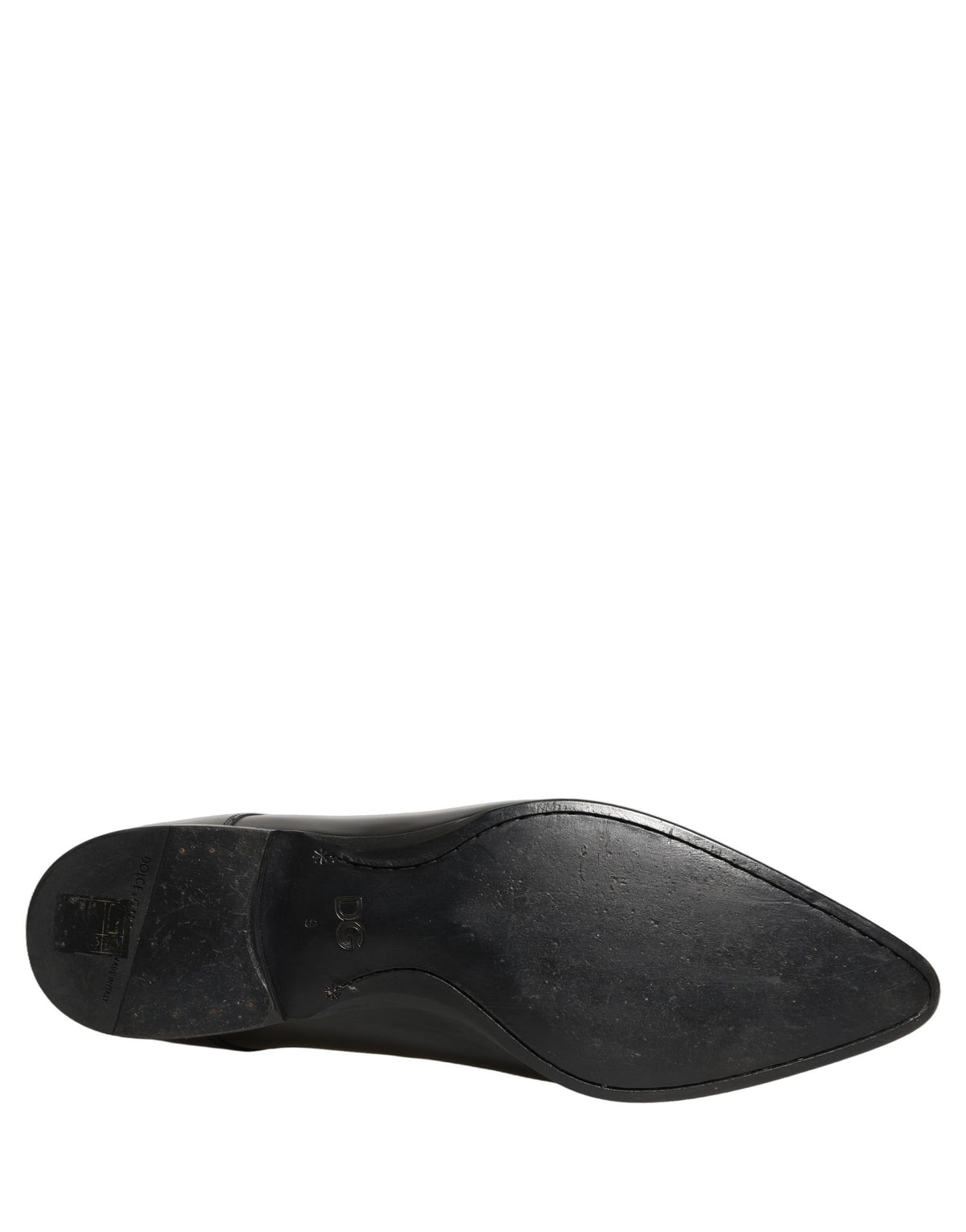 Dolce & Gabbana Black Leather Derby Dress Shoes - Timeless Elegance
