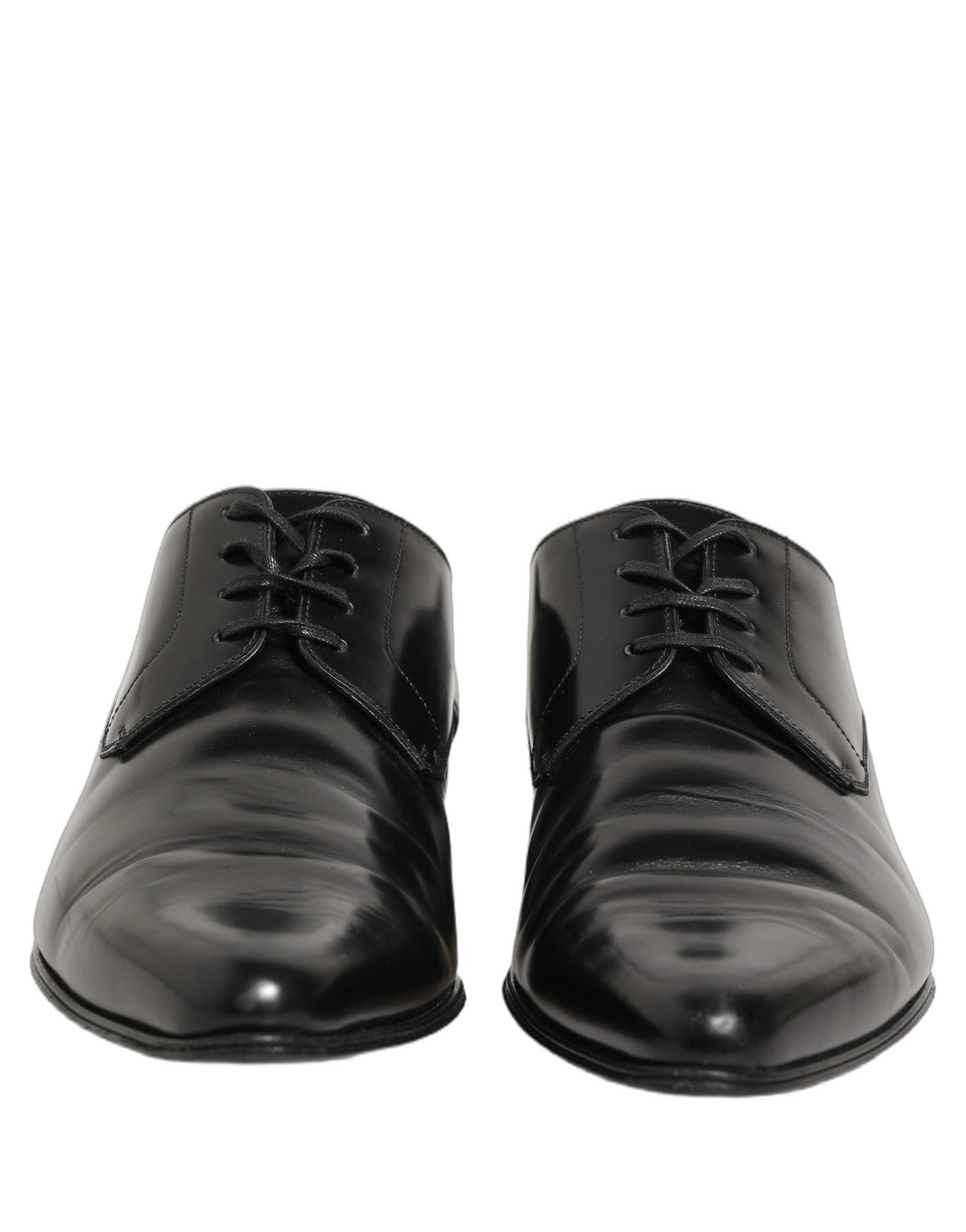Dolce & Gabbana Black Leather Derby Dress Shoes - Timeless Luxury
