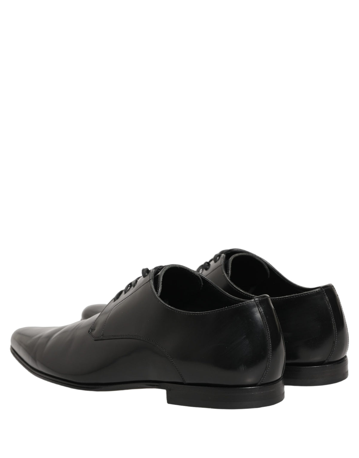 Dolce & Gabbana Black Leather Derby Dress Shoes - Timeless Luxury