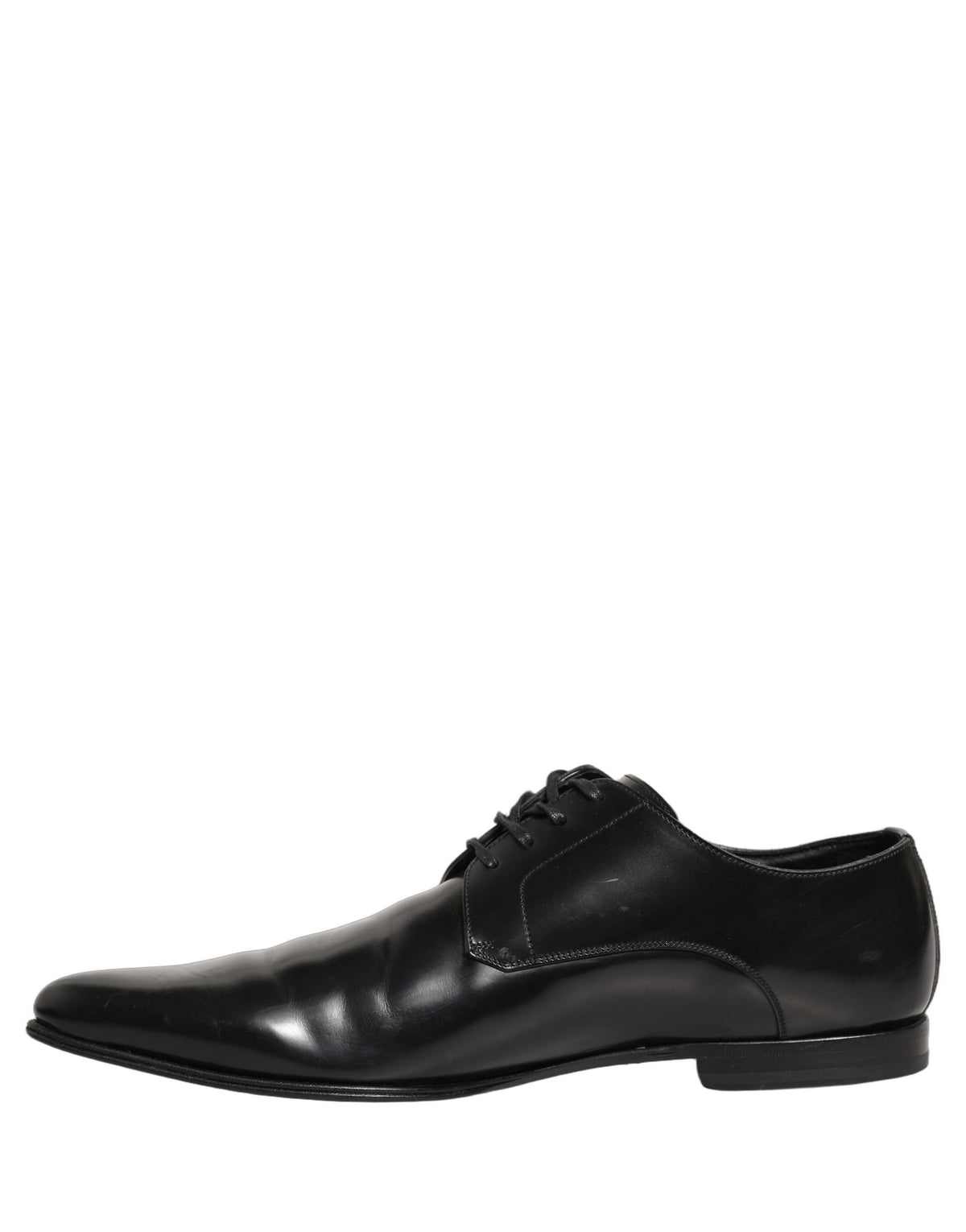 Dolce & Gabbana Black Leather Derby Dress Shoes - Timeless Elegance