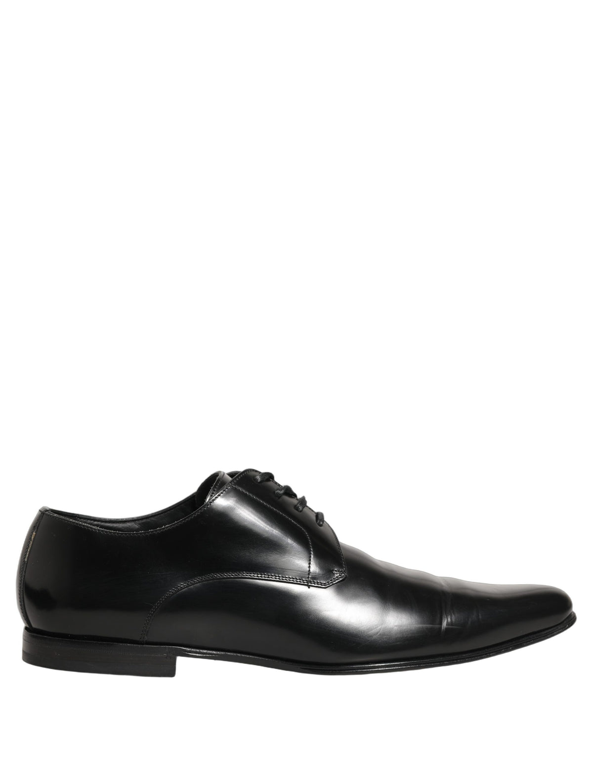 Dolce & Gabbana Black Leather Derby Dress Shoes - Timeless Elegance