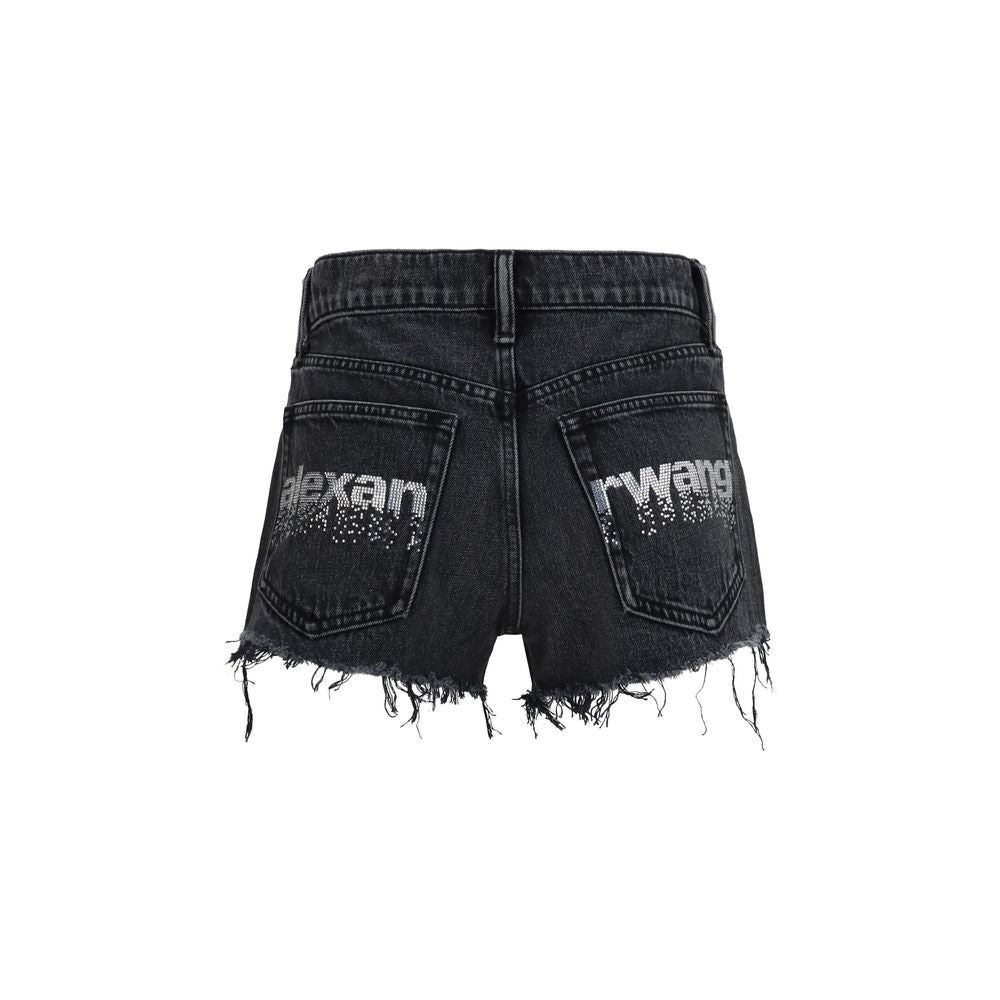 Alexander Wang Black Cotton Short And Mini Shorts