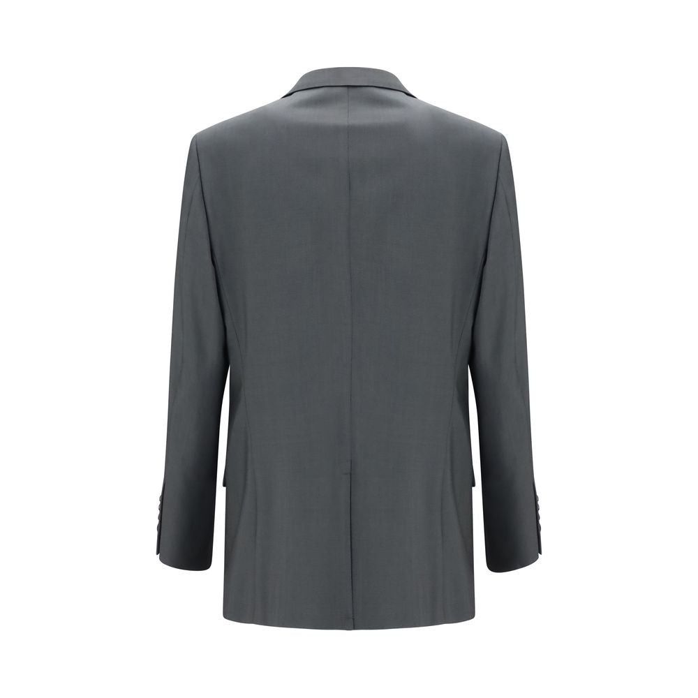 Discover the Valentino Gray Wool Oves Aries Jacket, a masterpiece of 84% Merino Wool and 16% Mohair, embodying timeless elegance and refined craftsmanship for the discerning individual.