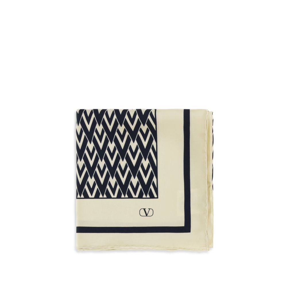Valentino Garavani Silk Scarf - Timeless Elegance in Beige