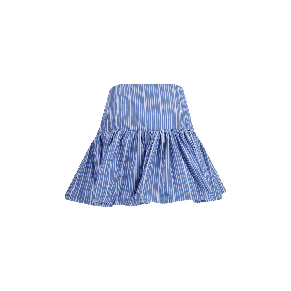 Ganni Blue Cotton Mini Skirt - Effortless Chic Elegance
