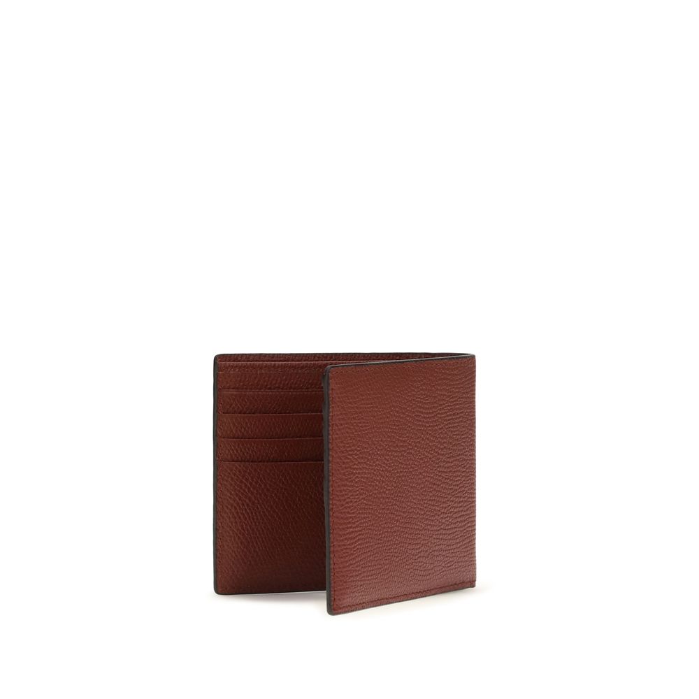 Valentino Garavani Bordeaux Calf Leather Wallet - Timeless Luxury