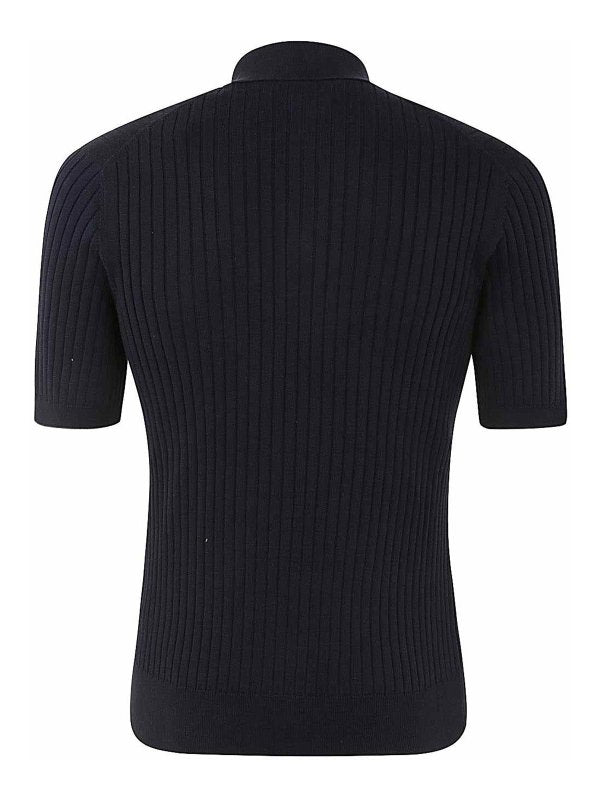 Brunello Cucinelli Blue Cotton Shirt