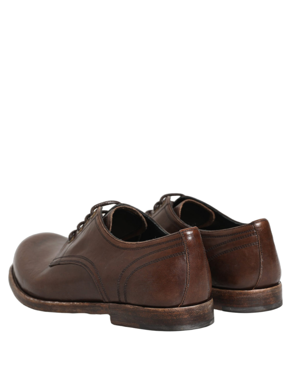 Dolce & Gabbana Brown Leather Derby Dress Shoes - Artisan Luxury