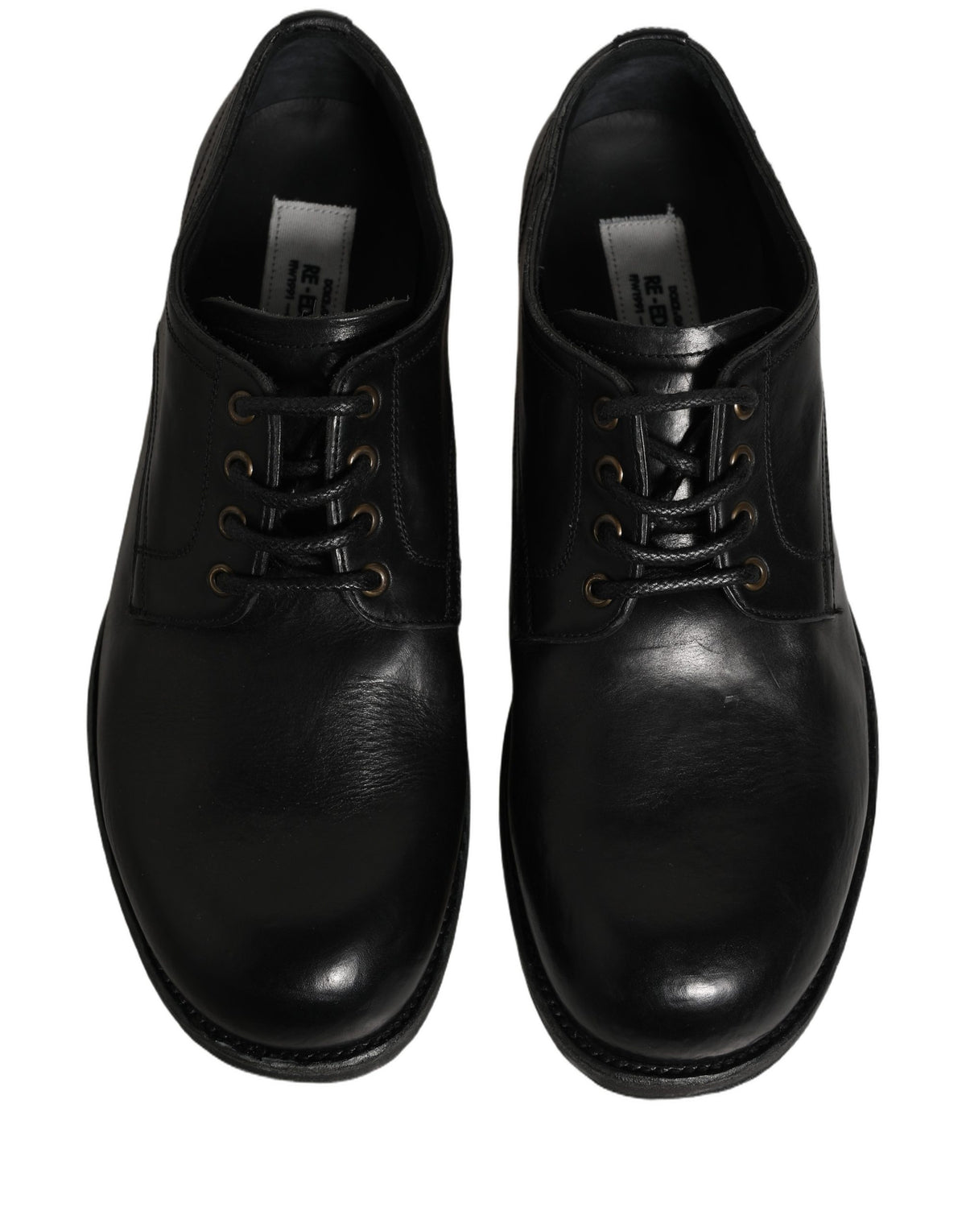 Dolce & Gabbana Black Leather Derby Shoes - Timeless Luxury