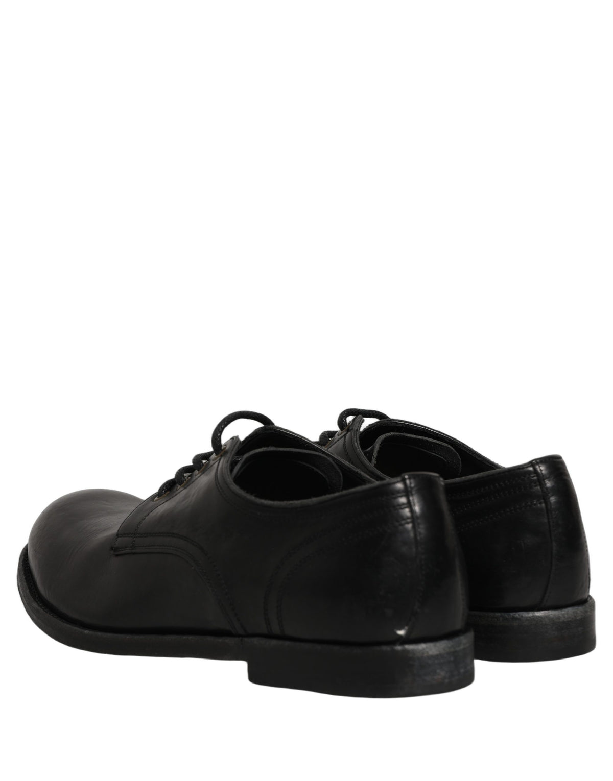 Dolce & Gabbana Black Leather Derby Shoes - Timeless Luxury