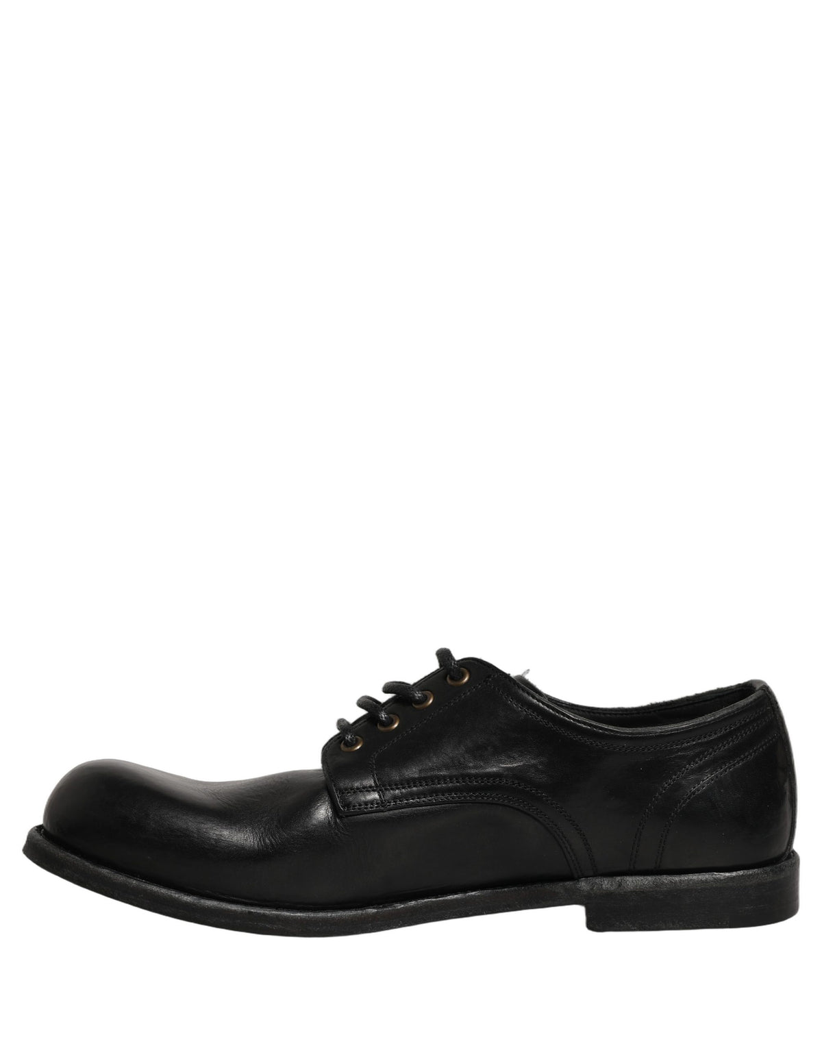 Dolce & Gabbana Black Leather Derby Shoes - Timeless Luxury