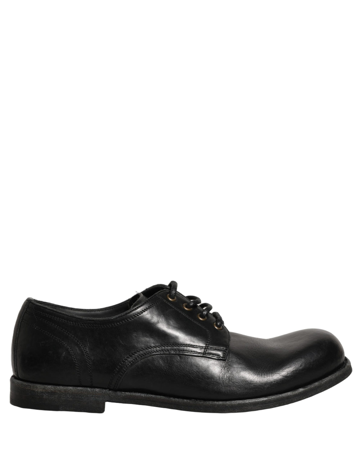 Dolce & Gabbana Black Leather Derby Shoes - Timeless Luxury